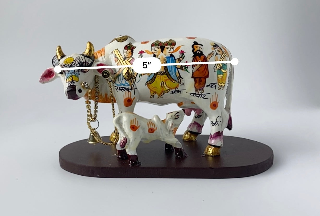 Kamdhenu cow(wooden )