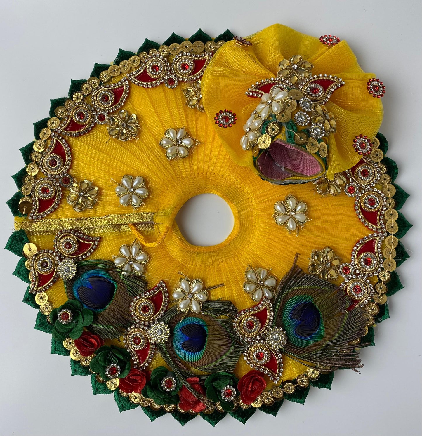 Beautiful yellow heavy poshak