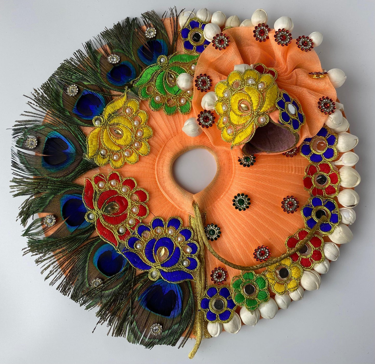 Peacock feather dress