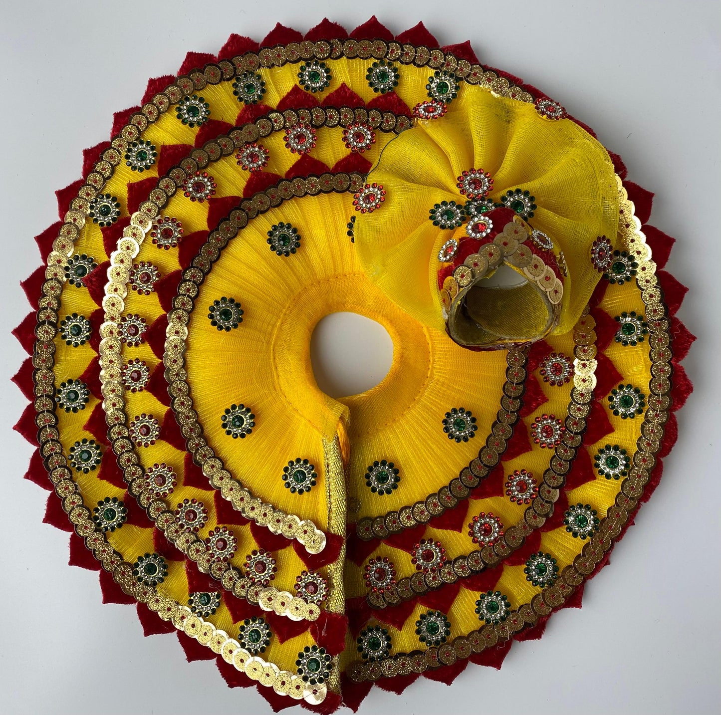 heavy yellow with red