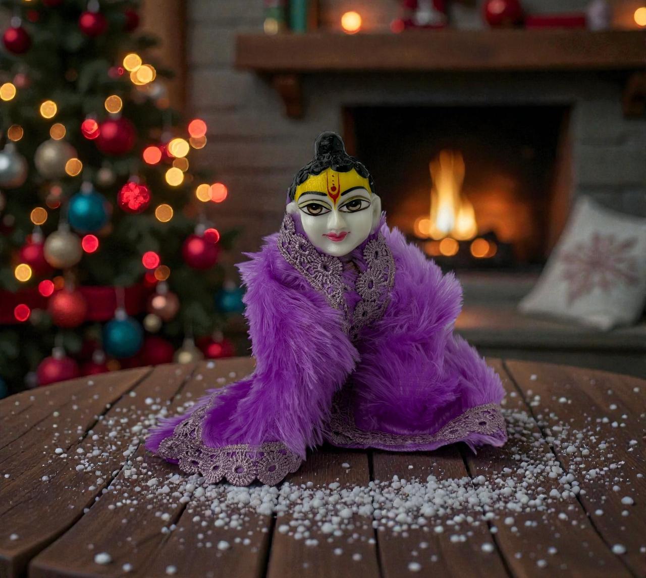 Woolen shawl (Purple)