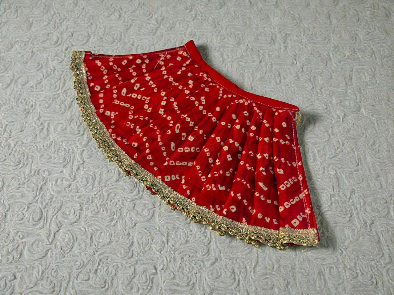 Lehenga Choli for Matarani (Red Chunriprint)