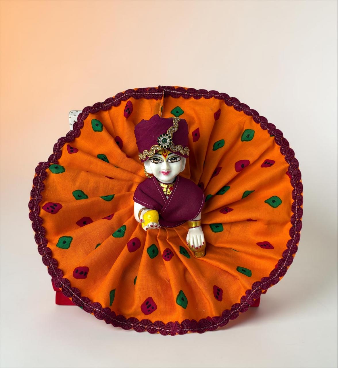Orange summer Poshak for Laddoo Gopal