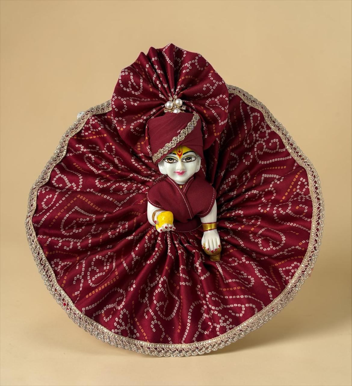 Maroon Meher Poshak for Laddoo Gopal