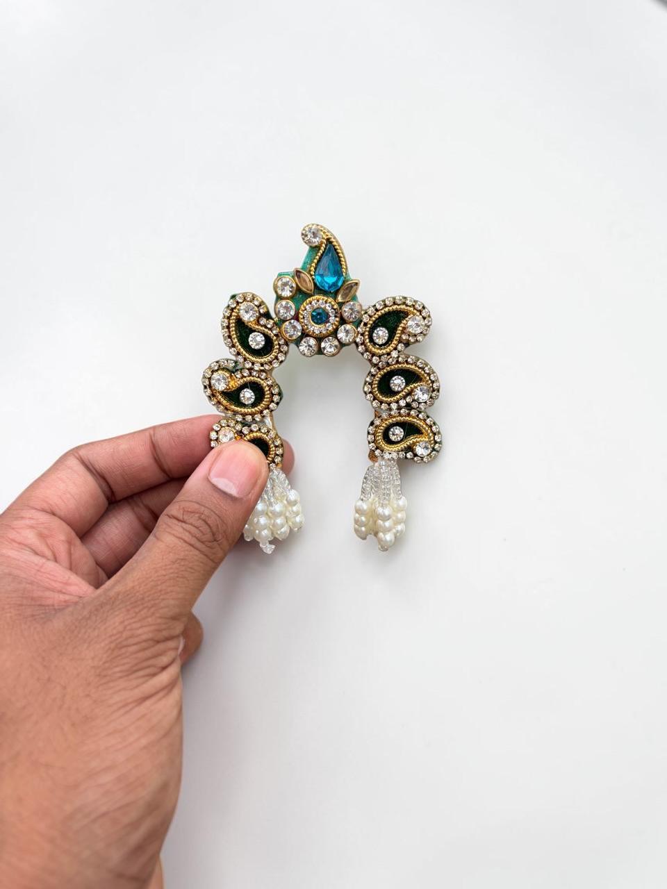 Royal Blue Chandrika for Radharani