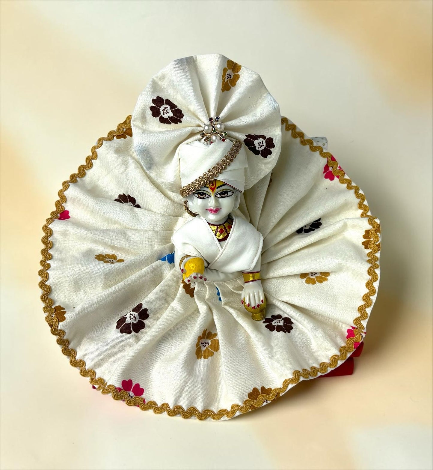 White Floral Premium Poshak