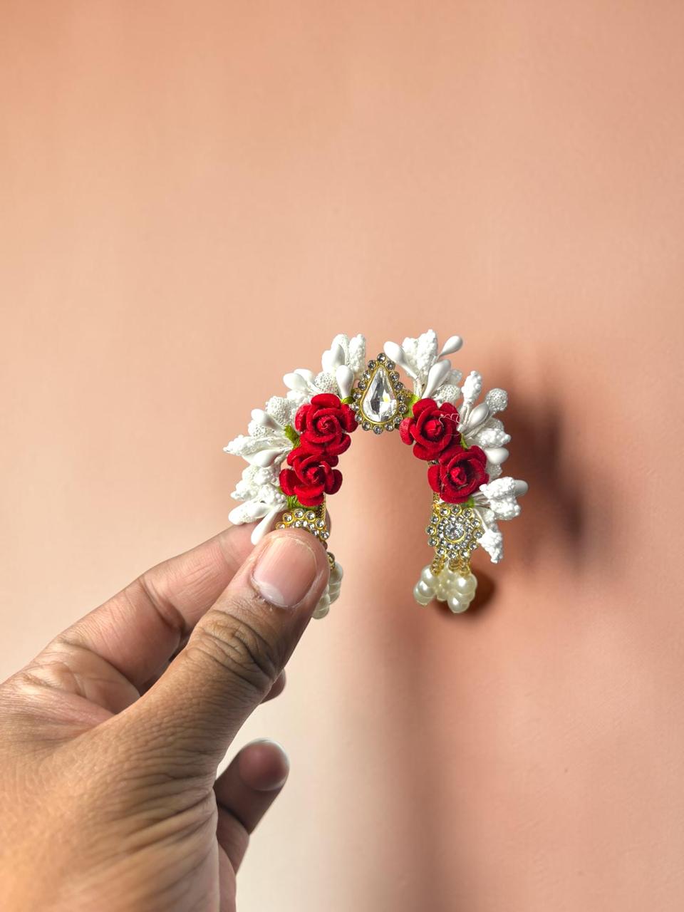 Red White Chandrika for Radharani