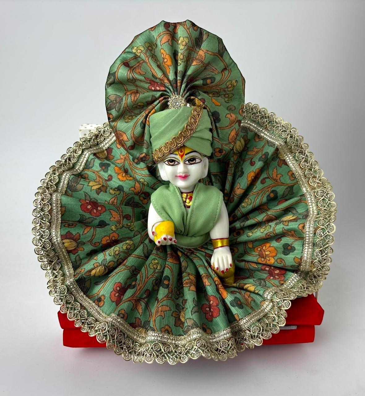 Green silk for Laddoo Gopal