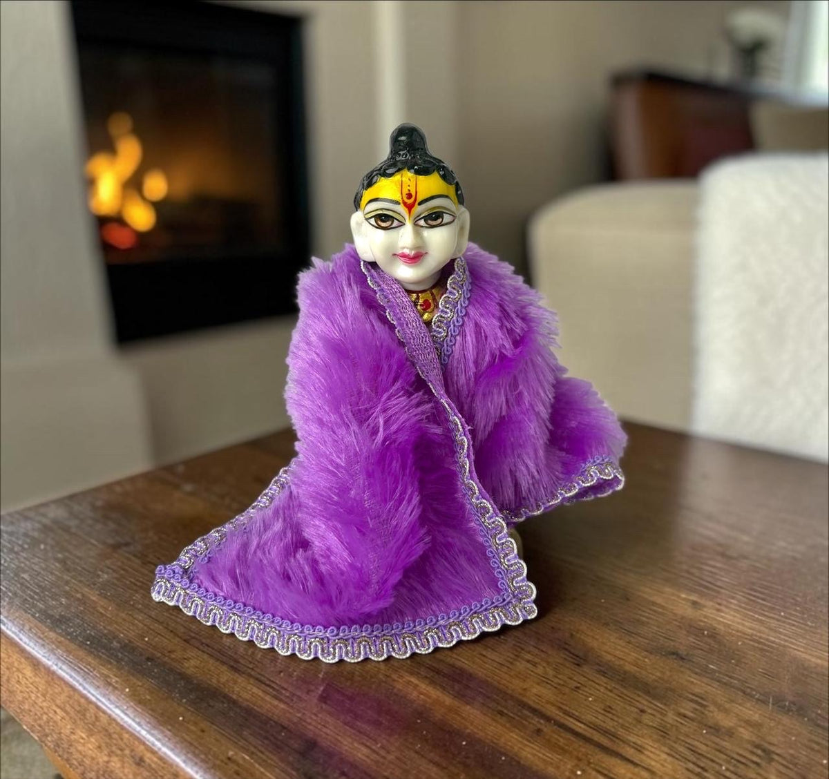Woolen shawl (Purple)