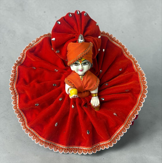 Orange Velvet for Laddoo Gopal