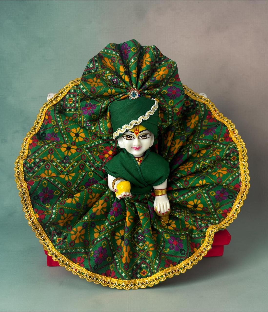 Maharaja Green Poshak for Laddoo Gopal