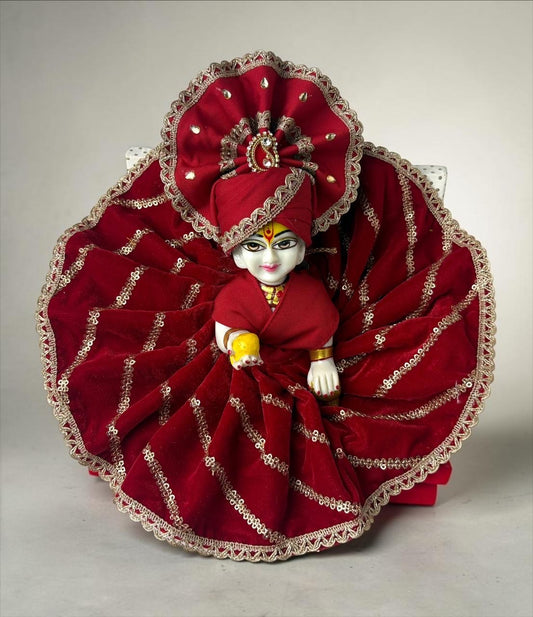 Shahi Lal Maharaja Poshak for Laddoo Gopal