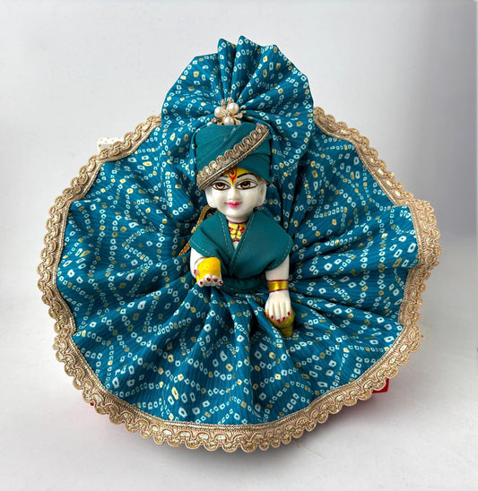 Green Chunriprint for Laddoo Gopal