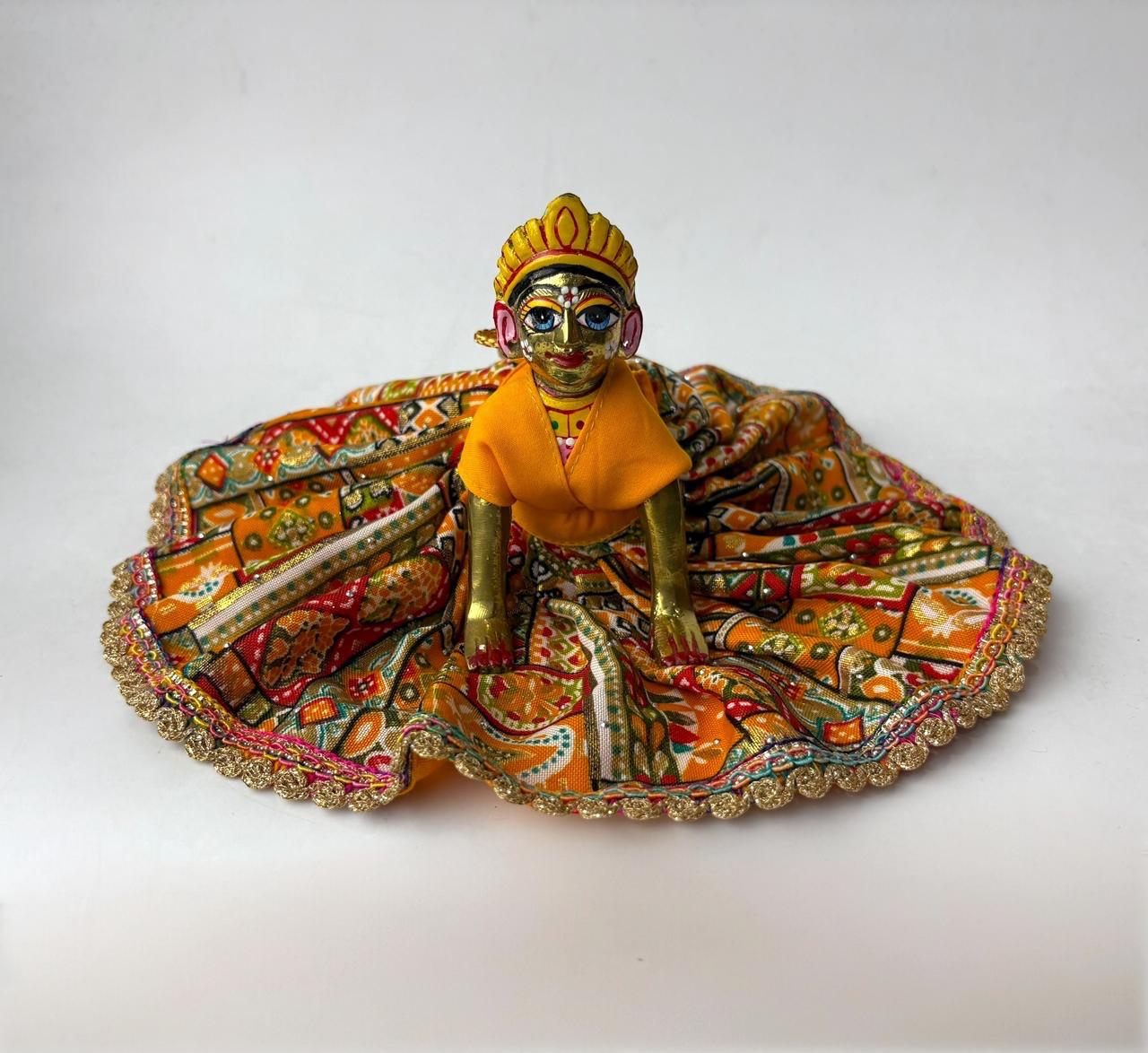 Orange Printed for Radharani
