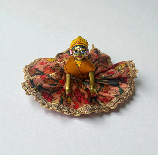 Orange silk for Radharani
