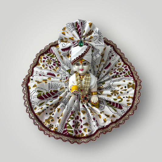 White katha Cotton for Laddoo Gopal