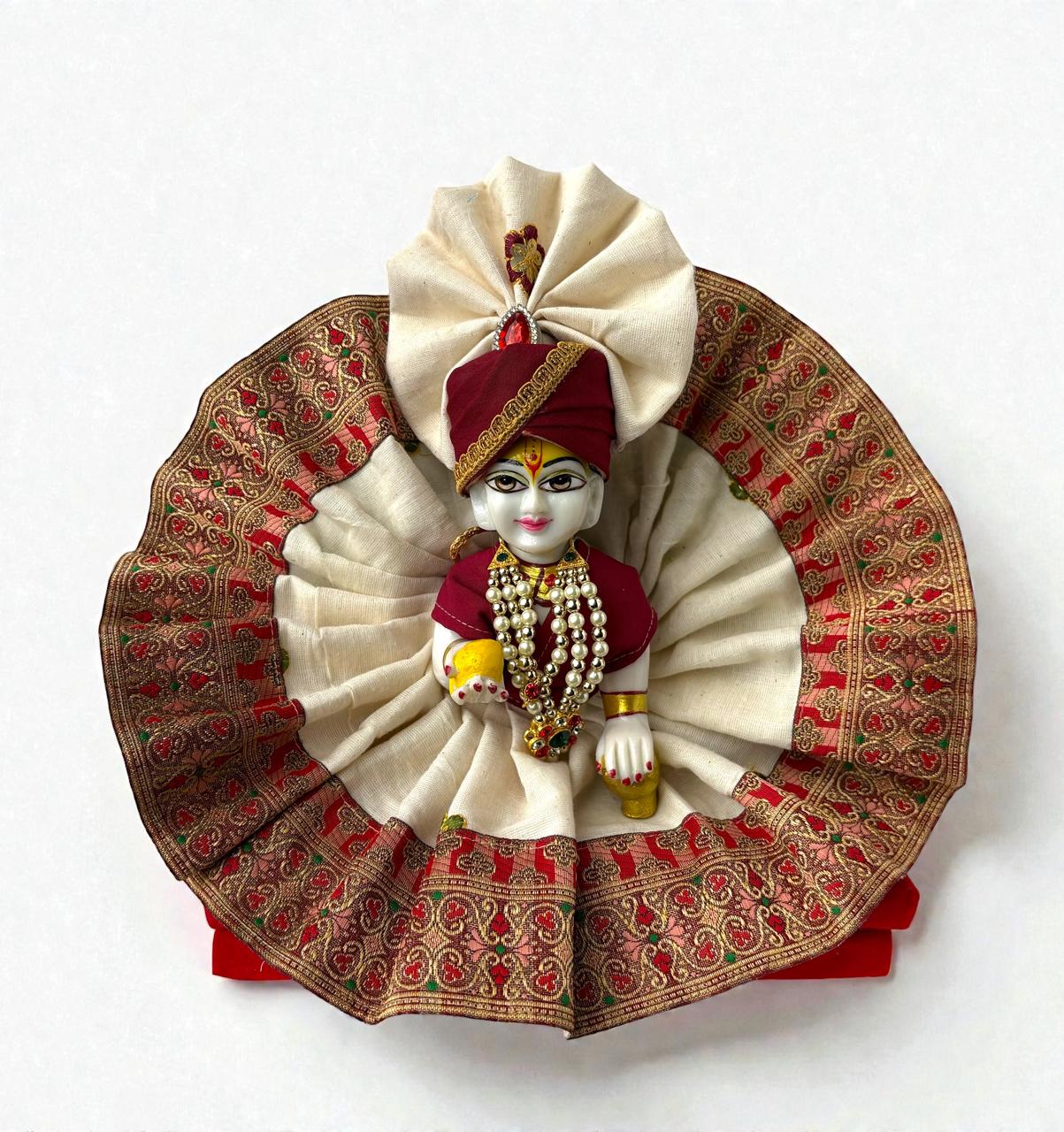 Kora cotton with heavy lace (Premium Poshak)