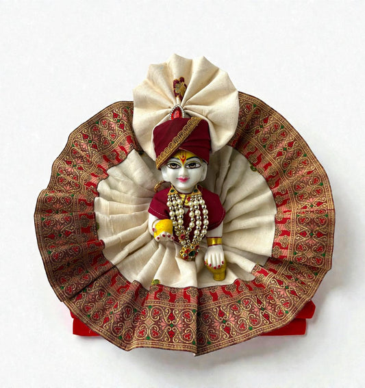 Kora cotton with heavy lace (Premium Poshak)