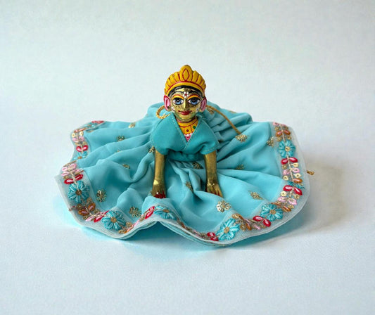 Sky blue Poshak for Radharani