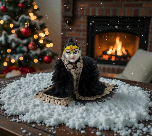 Woolen shawl (Black)