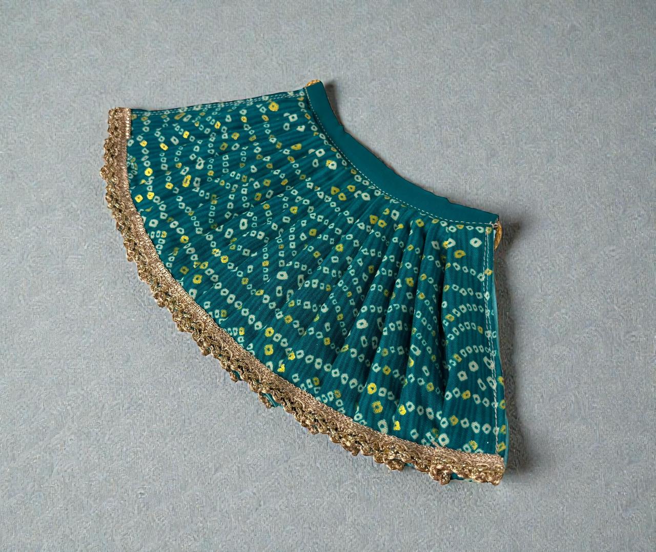 Lehenga Choli for Matarani (Green Chunriprint)