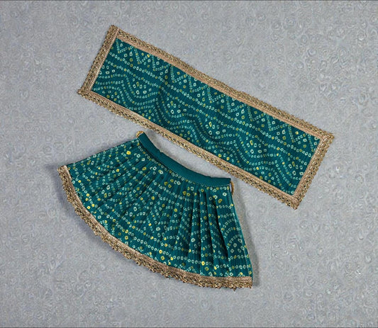 Lehenga Choli for Matarani (Green Chunriprint)