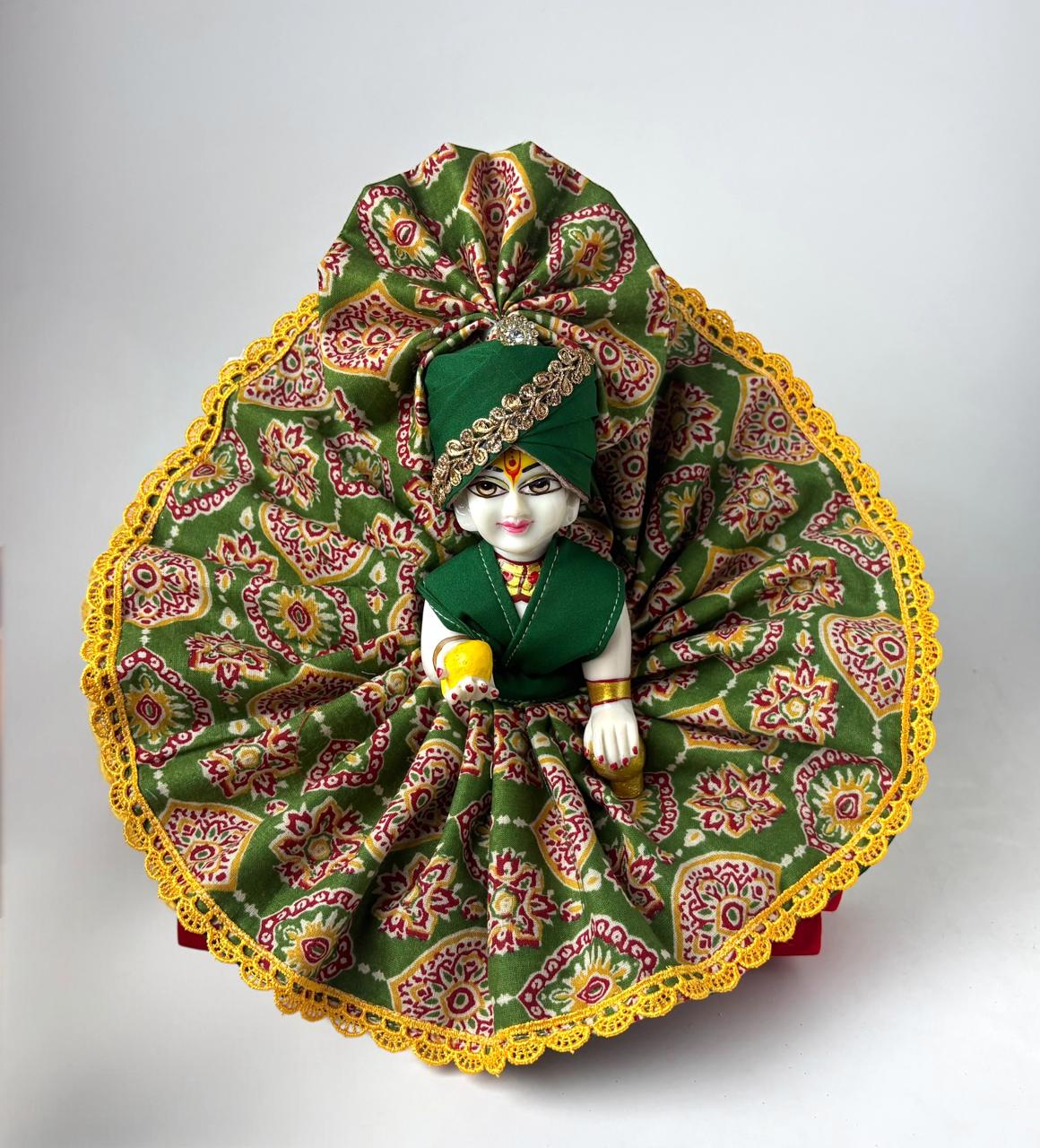 Green Floral (Without pagdi)