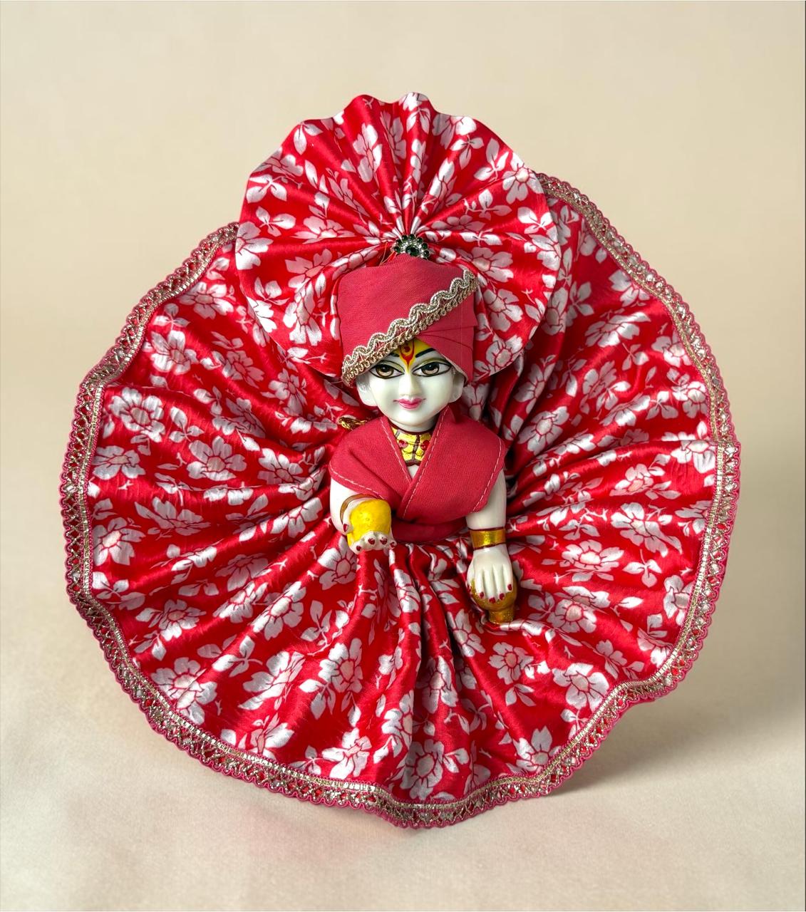 Classic Red Poshak for Laddoo Gopal