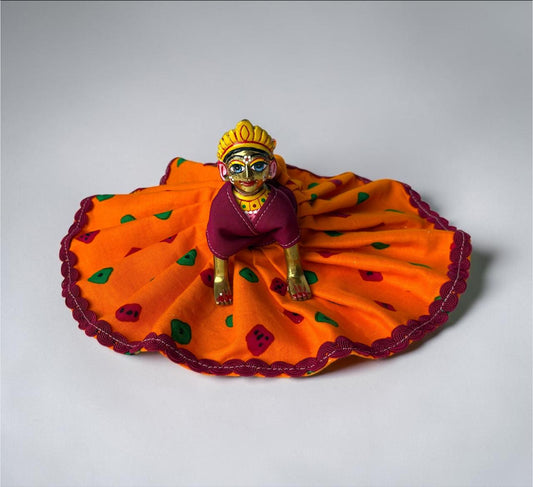 Orange summer Poshak for Radharani