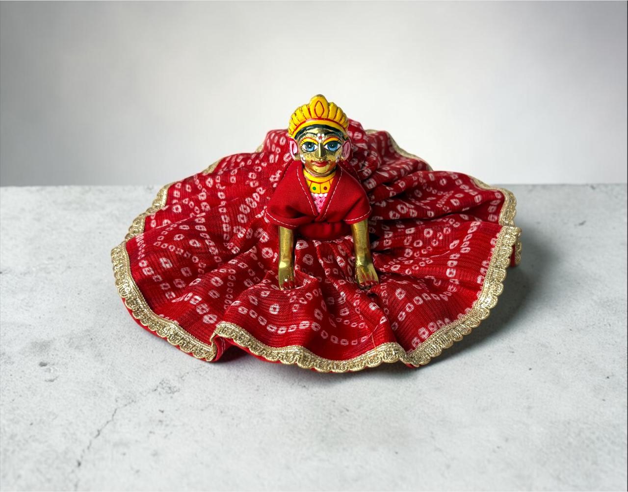 Red Chunriprint for Radharani