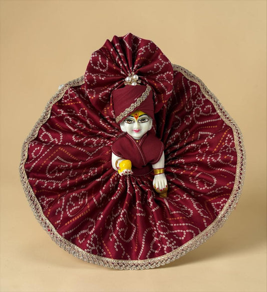 Maroon Meher Poshak for Laddoo Gopal