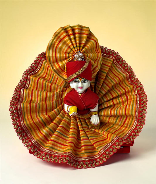 Yellow Leheriya Poshak for Laddoo Gopal
