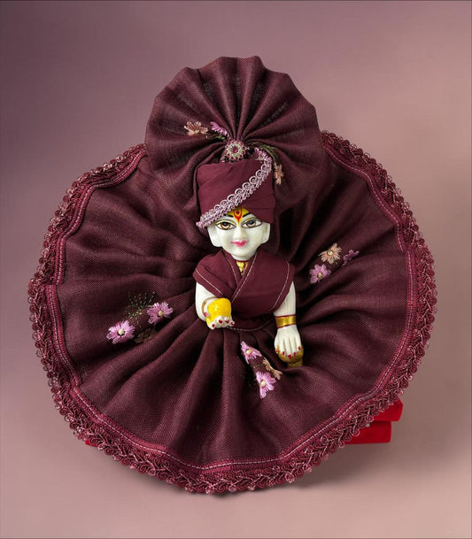 Maroon Pure Jute for Laddoo Gopal