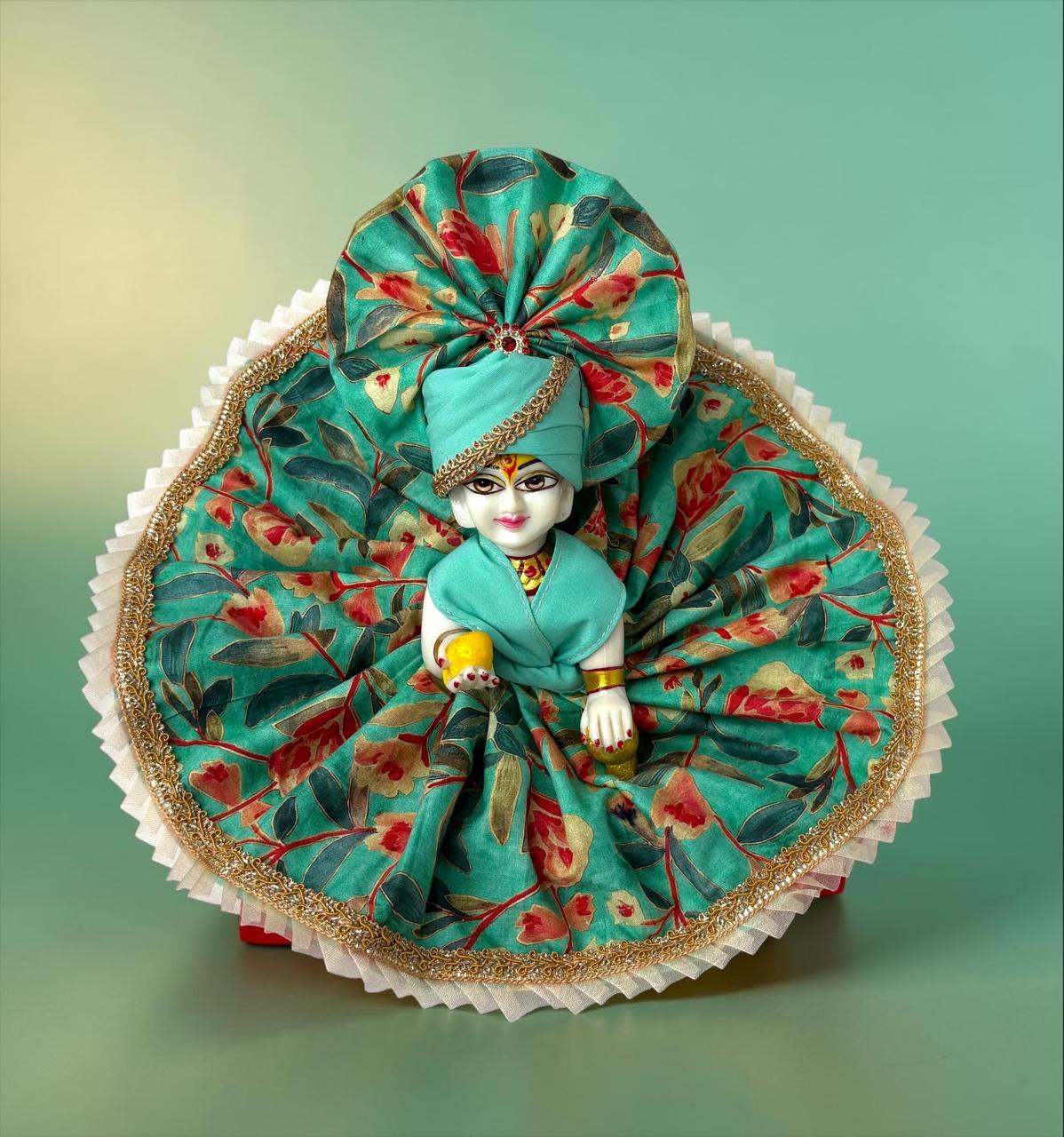 Green silk for Laddoo Gopal