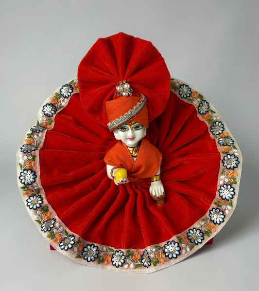 Orange velvet for Laddoo Gopal