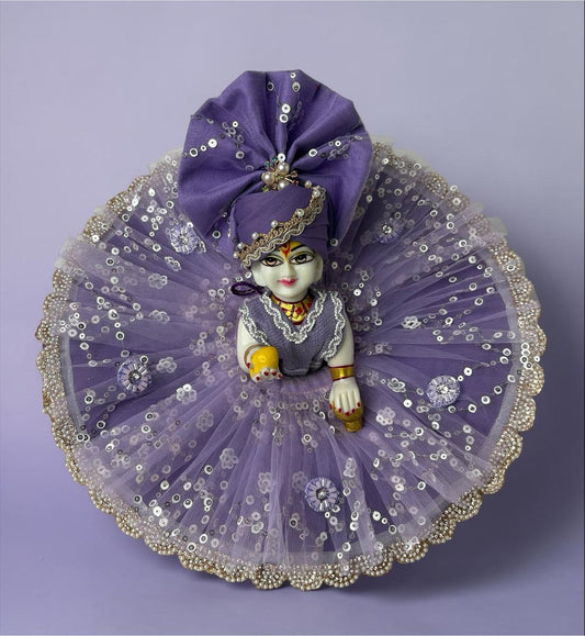 Royal Lavender Pearl Heavy Poshak