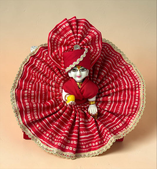 Red Bandhani for Laddoo Gopal