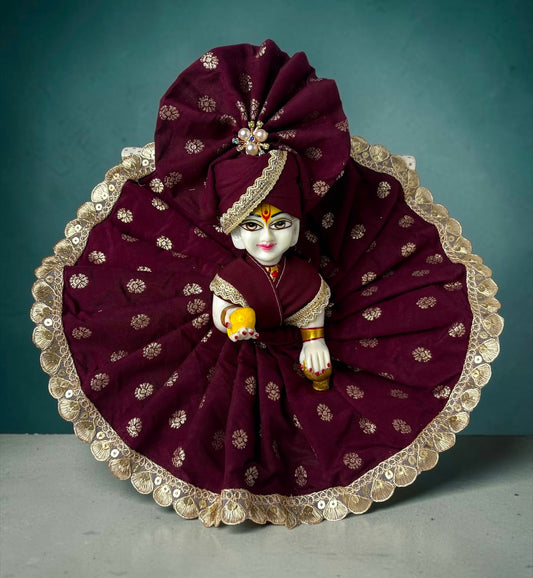 Maroon Gold Heritage Poshak