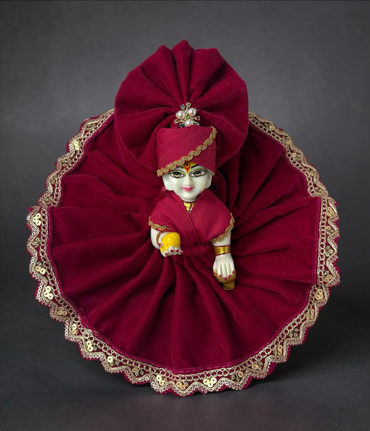 Pink velvet for Laddoo Gopal