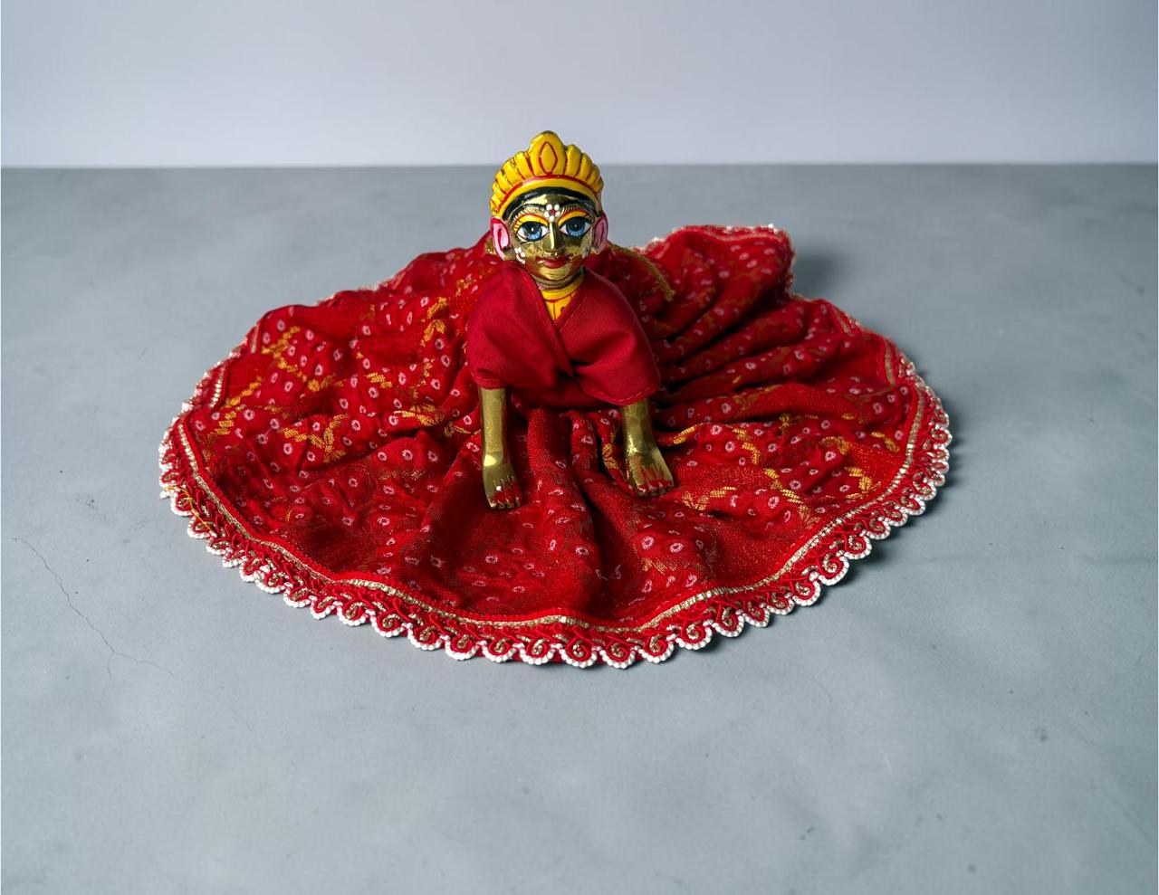 Shahi Maroon poshak for Radharani