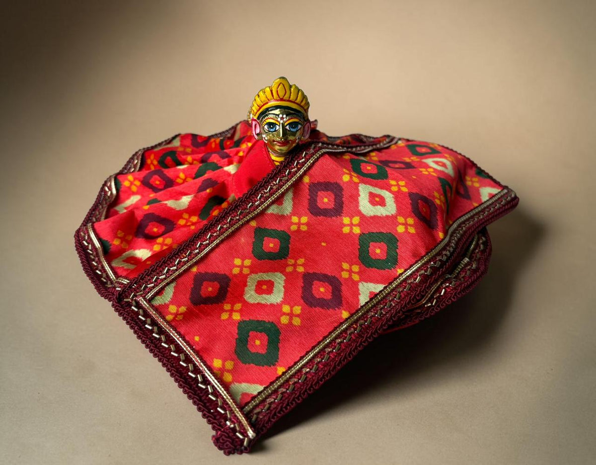 Patola print poshak for Radharani