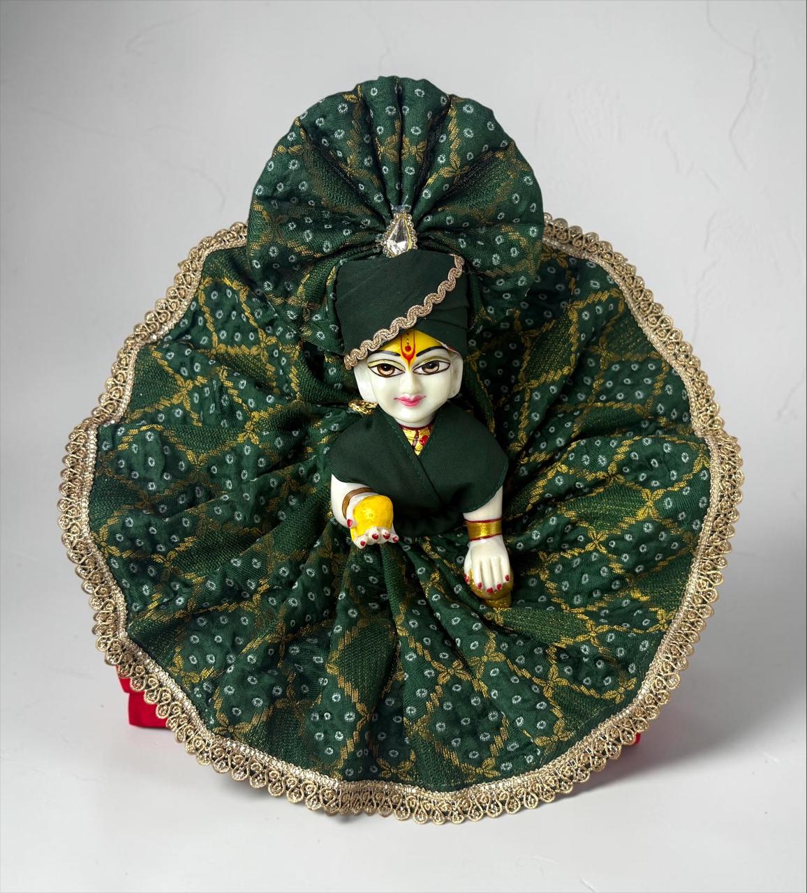 Mohanraj Green Poshak for Laddoo Gopal