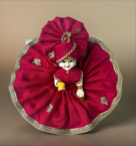 Rajsi Gulabi Poshak for Laddoo Gopal