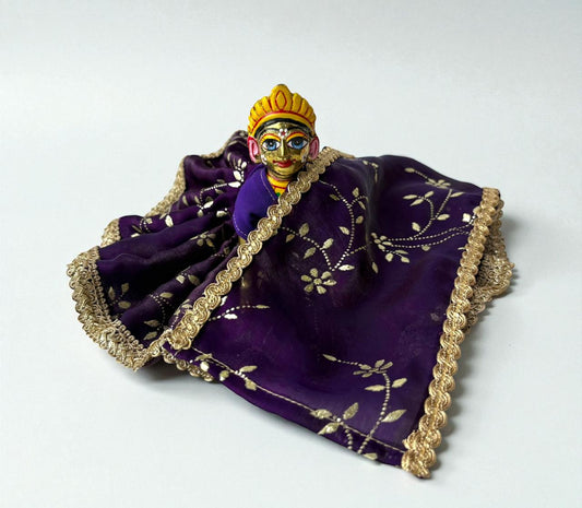 Silky purple for Radharani