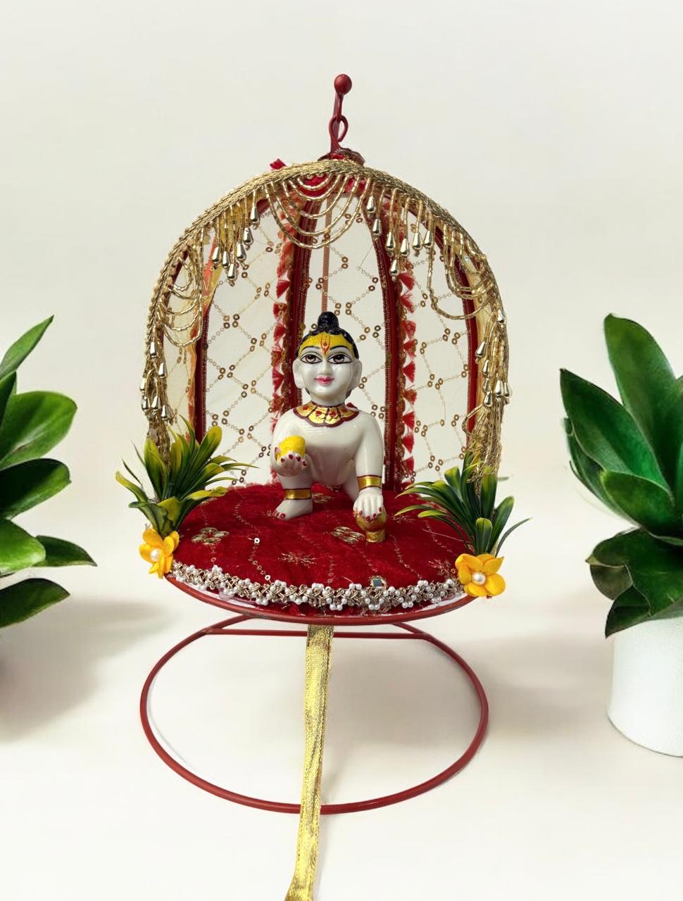 Hanging jhoola for Laddoo Gopal